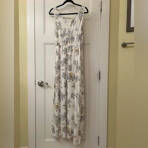 Lucky Brand White Floral Maxi Dress